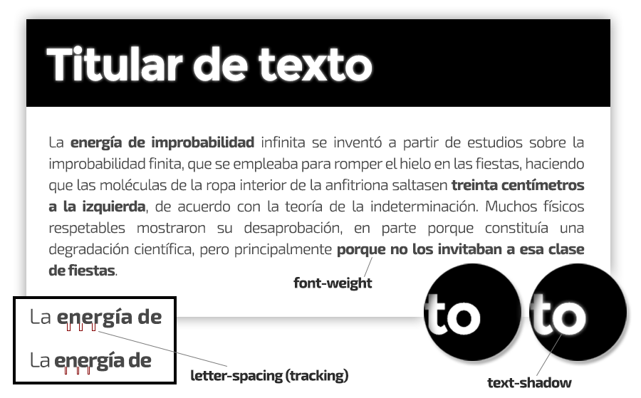 Hay multitud de detalles en torno a las tipografías