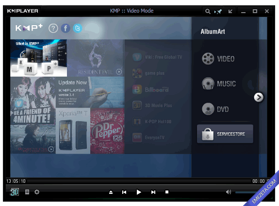 Reproductores de vídeo gratuitos: KMPlayer