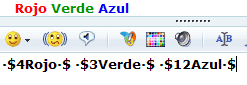 ejemplo codigo colores msn