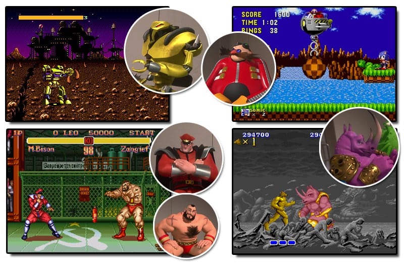 Rompe Ralph: Malos anónimos (Cyborg Justice, Zangief, M.Bison, Dr. Robotnik y Neff)