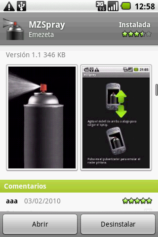 screenshot android capturas market
