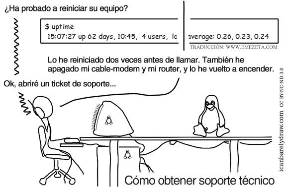 Tira cómica Cómo obtener soporte técnico, de I Can Barely Draw (parte 2)