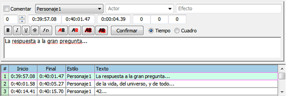 Aegisub, creador de subtítulos