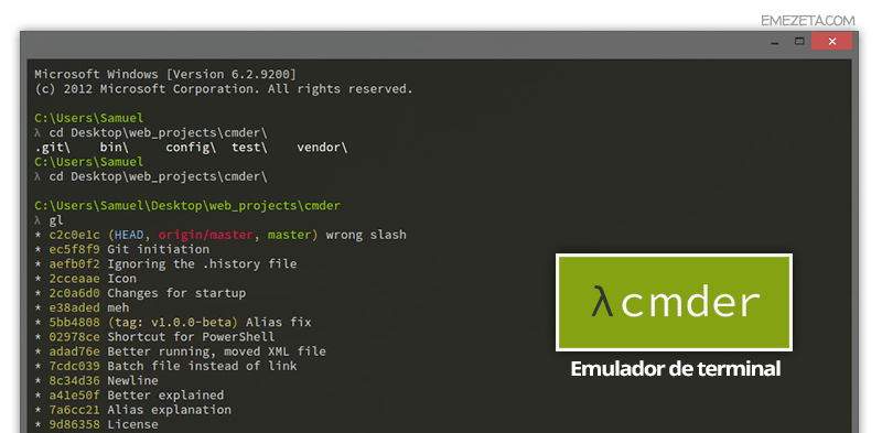 cmder: Emulador portable de consola para Windows
