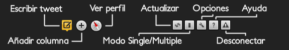 tweetdeck top buttons