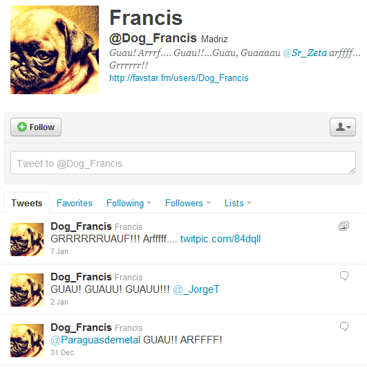 Cuentas absurdas de Twitter