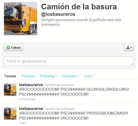 Cuentas absurdas de Twitter