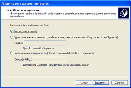 udc buscar impresora