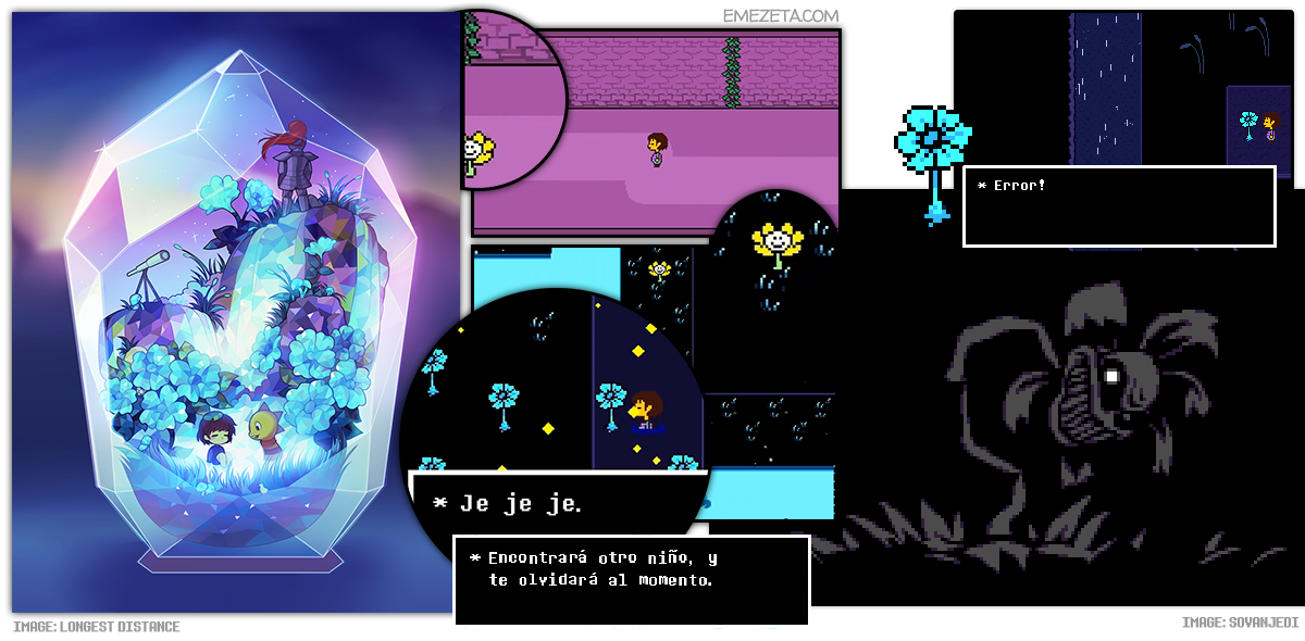 Las flores de Eco de Undertale y Flowey