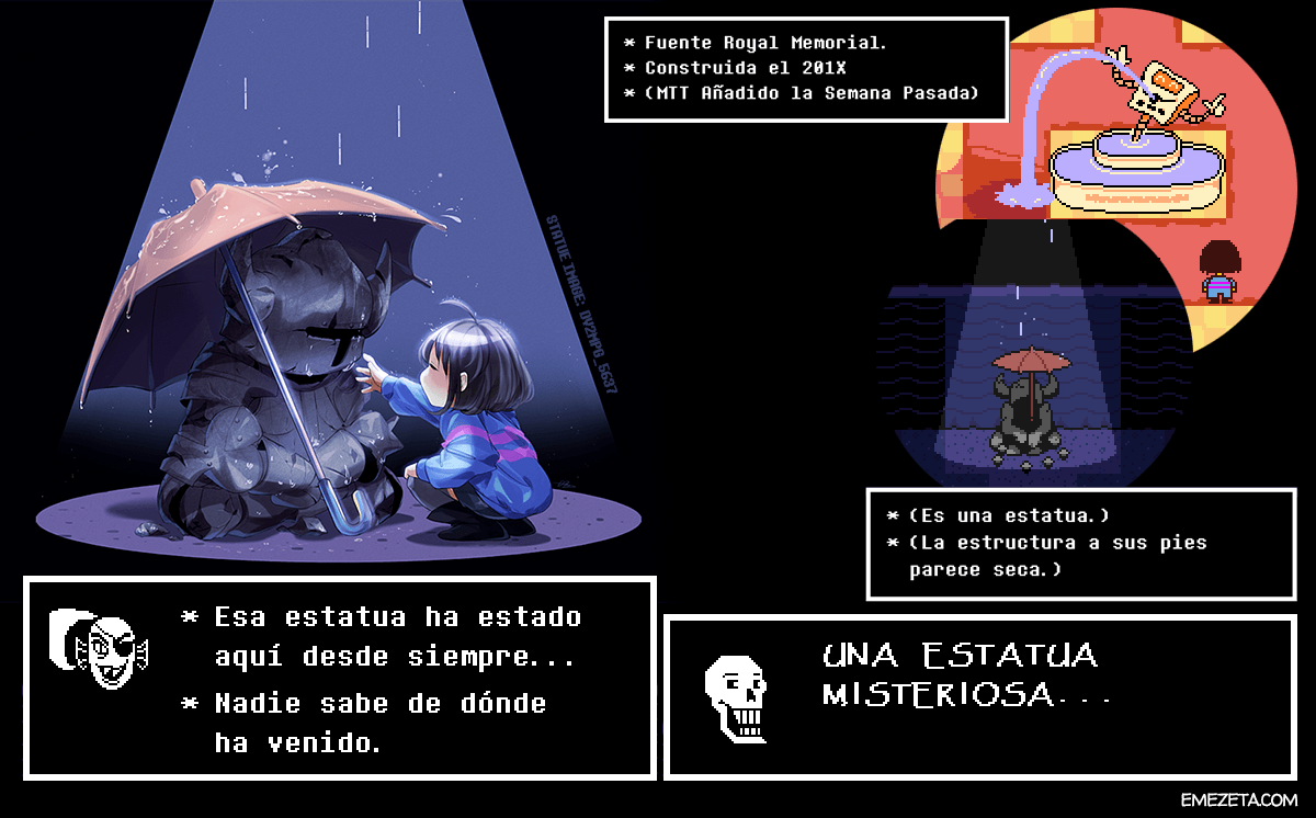 Undertale statue asriel
