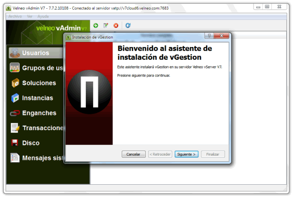 Velneo vAdmin: Instalación de una Open App en el servidor.