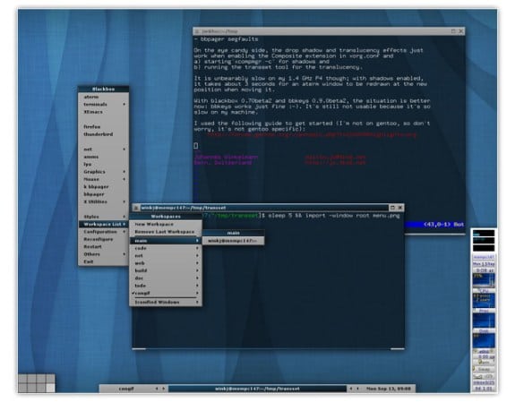 gestor de ventanas linux blackbox