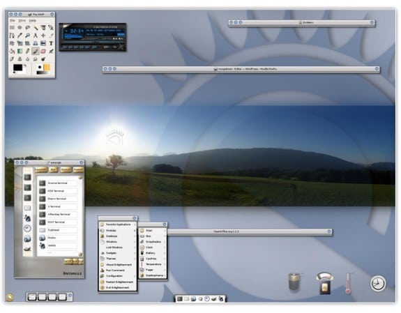 gestor de ventanas linux elightenment elive opengeu