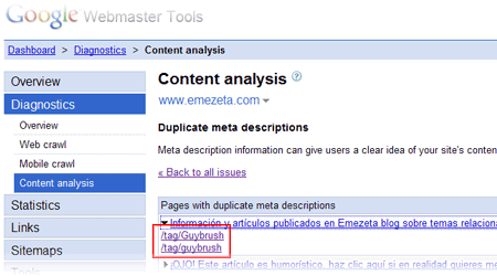 google webmaster tools