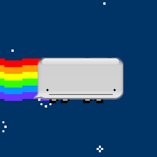 Nyan whale: Nyan cat + Whale meme