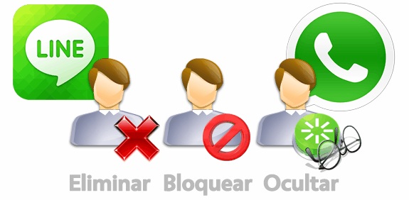 Eliminar, bloquear u ocultar contactos en WhatsApp o LINE